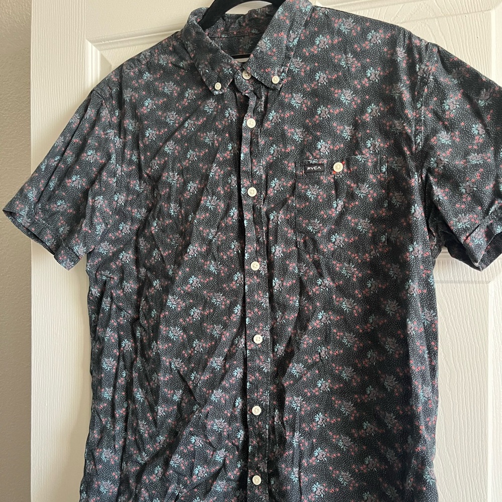Mens RVCA Floral Button Down